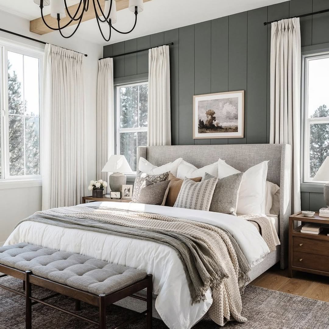 Sage Shiplap Farmhouse Room
