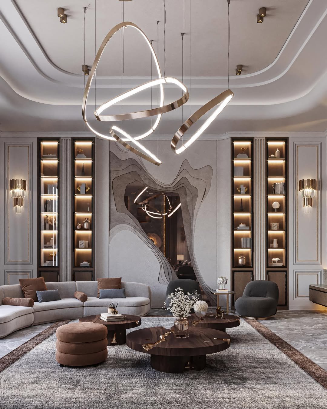Salon with a Petal Ceiling