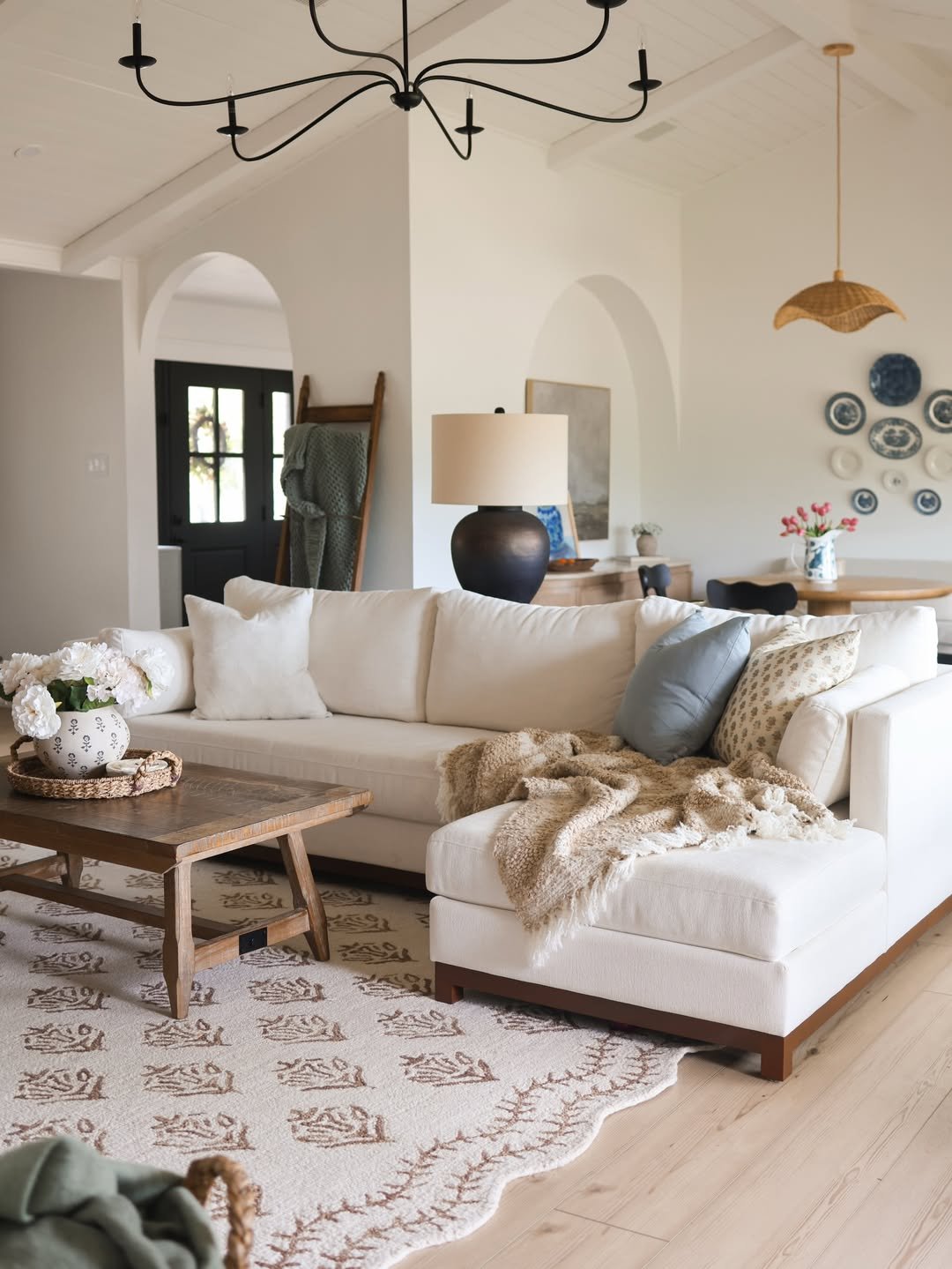 Scalloped Block Print Rug