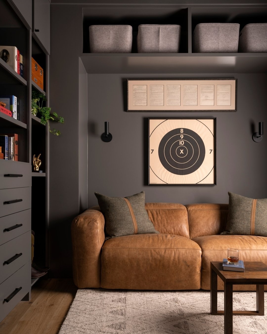 Sculptural Black Sectional