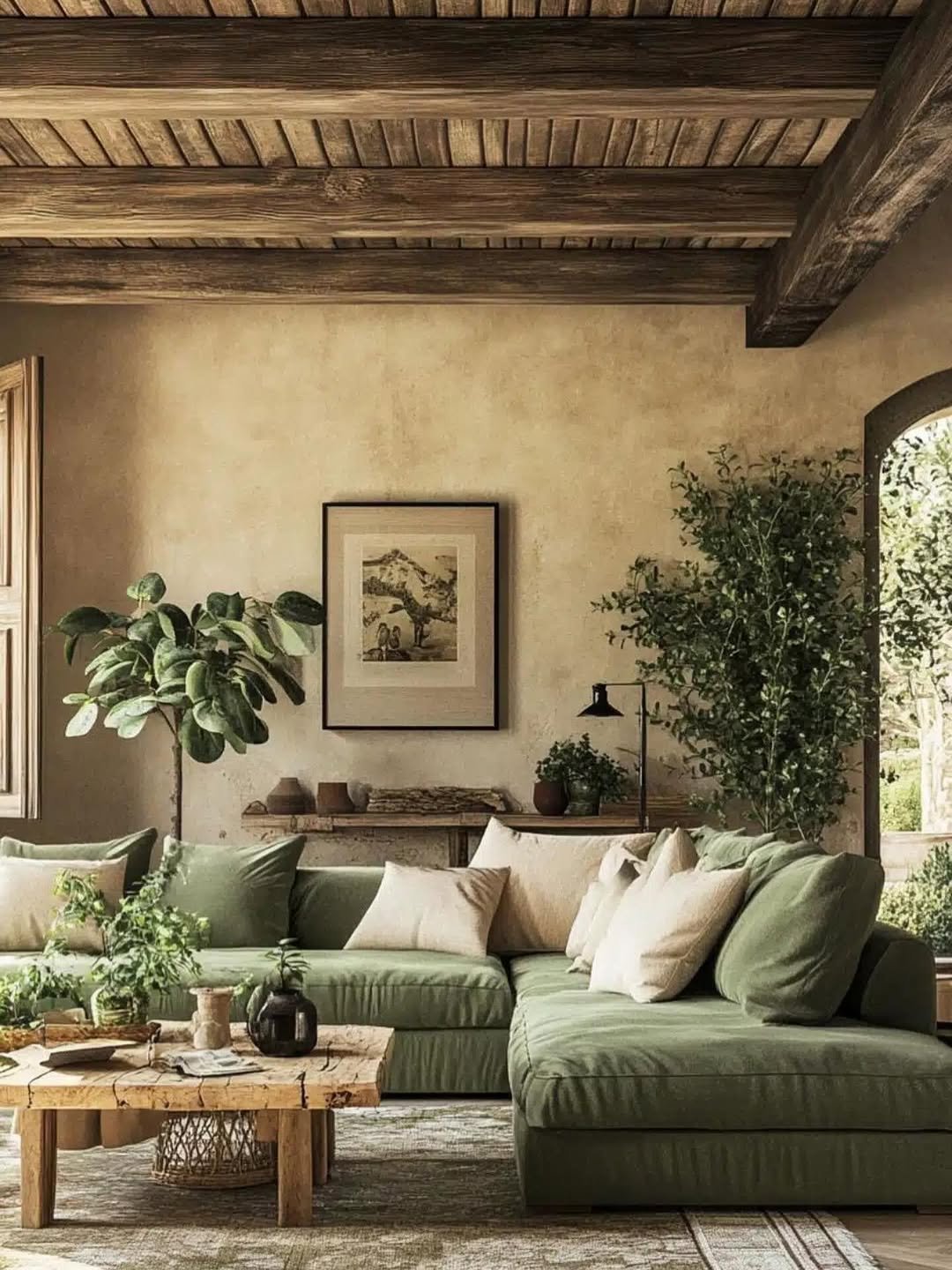 Sectional in Tuscan Green