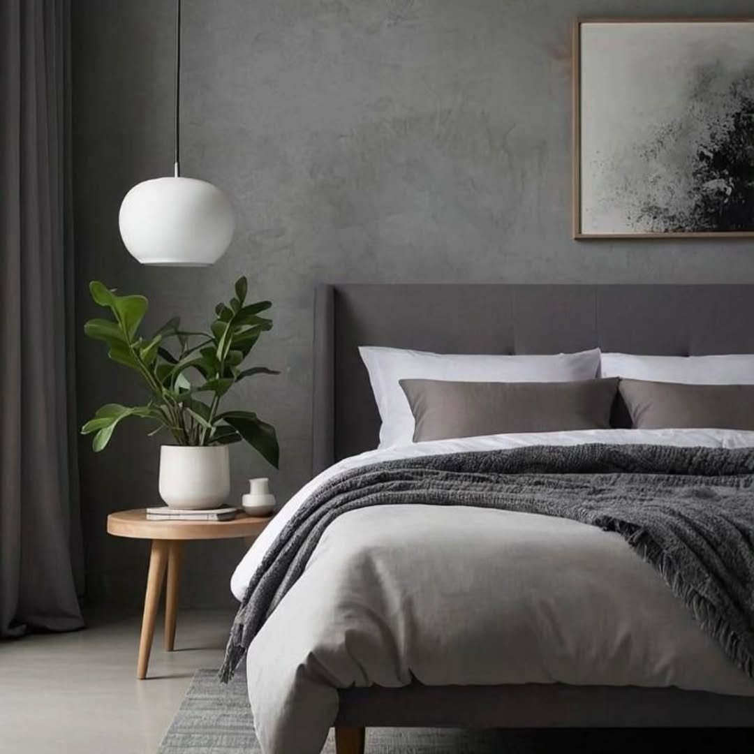 Serene Plaster Bedroom