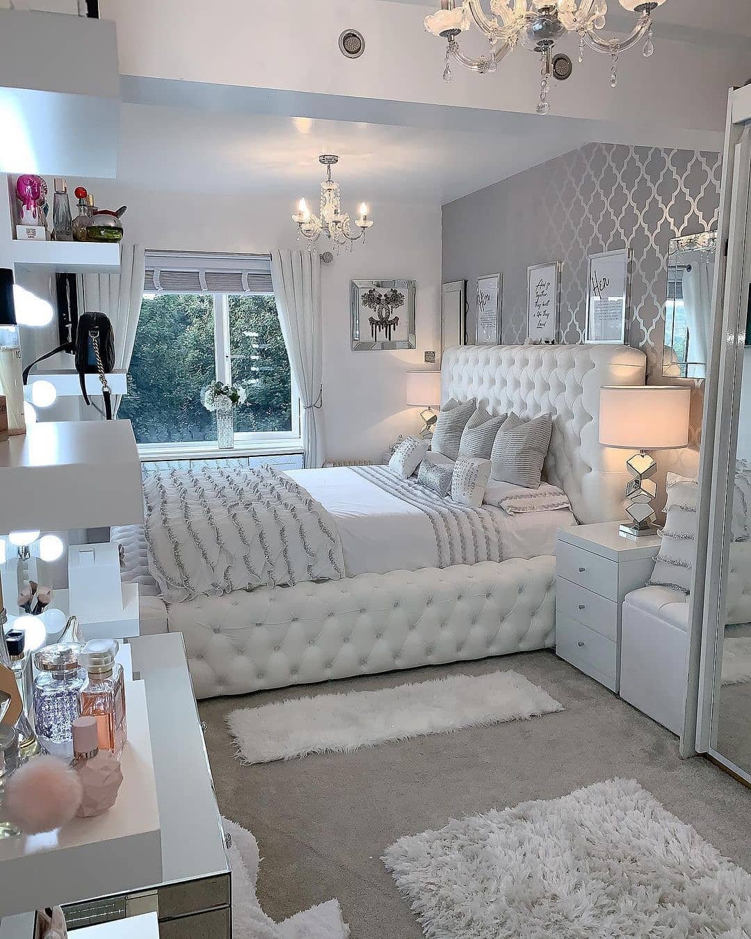 Silver Glam Bedroom