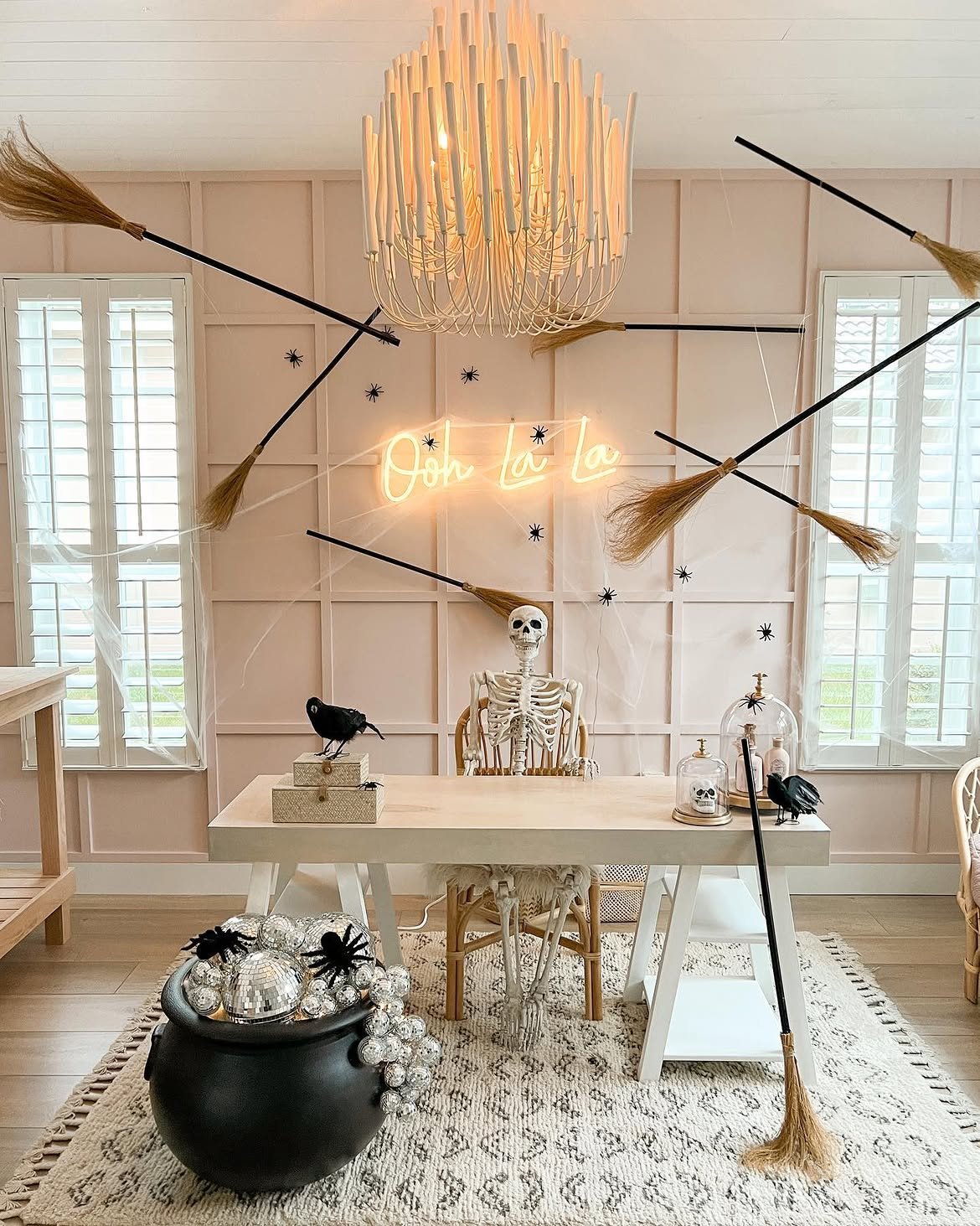 Skeleton Decor for a Pink Room