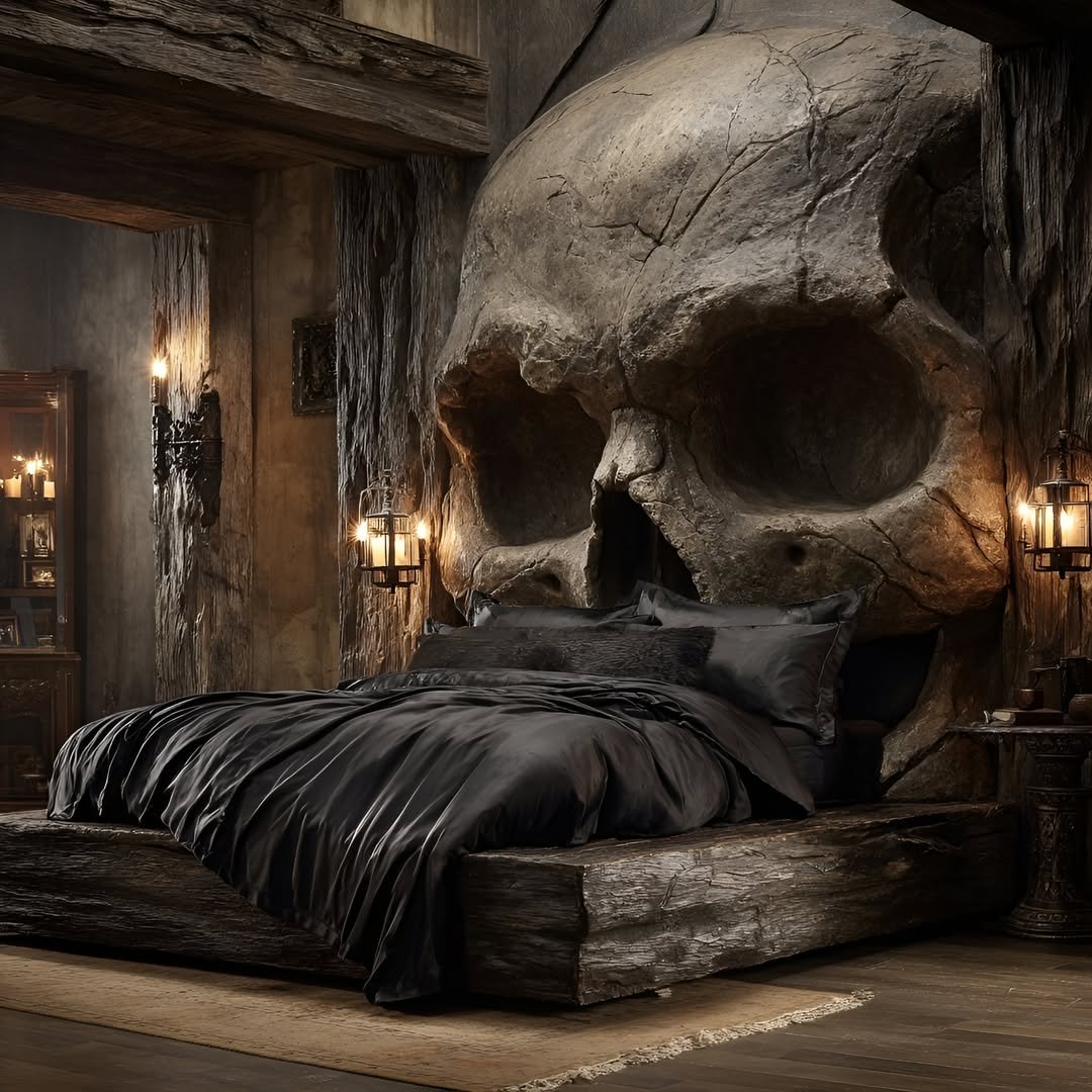 Skull Stone Headboard