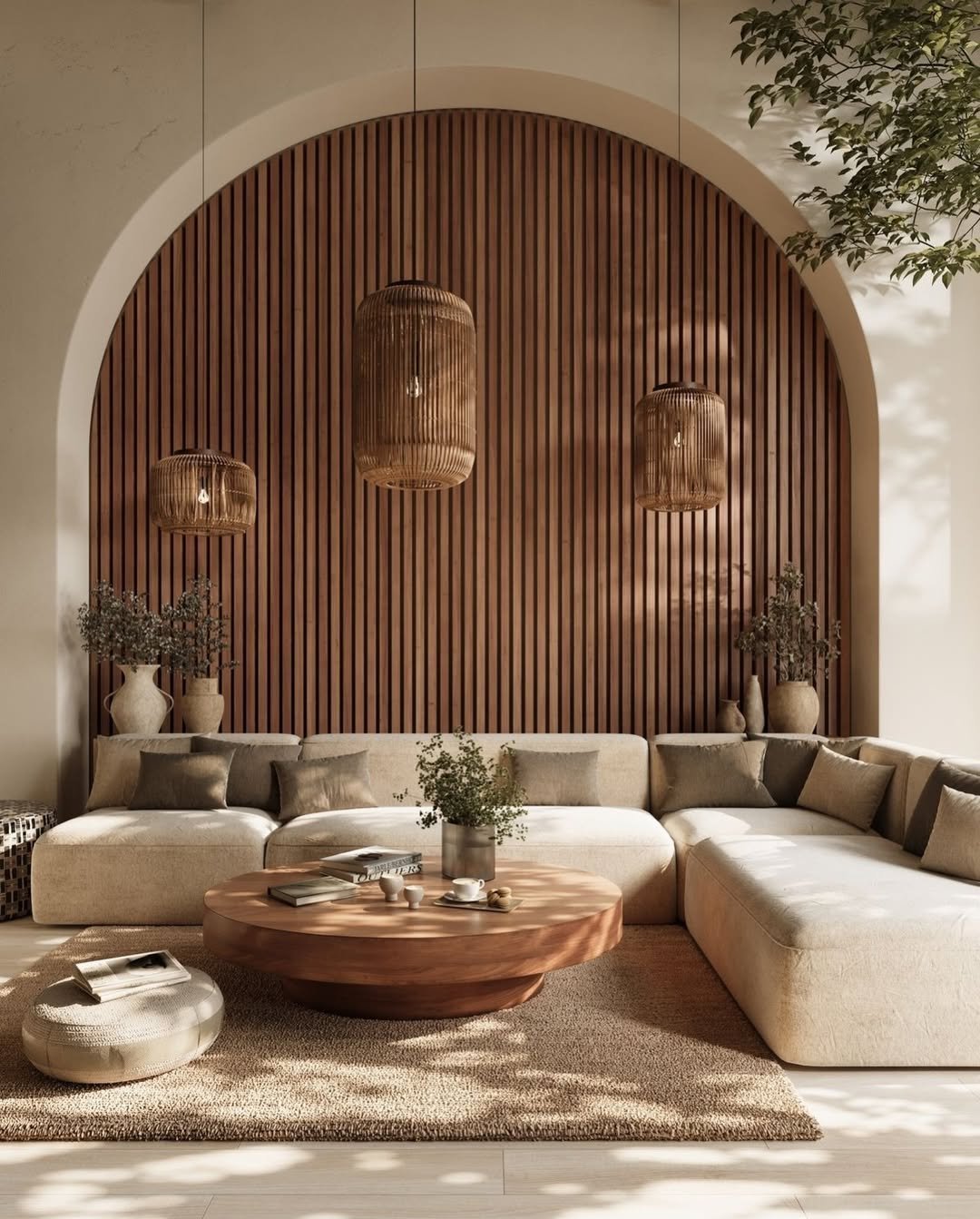Slatted Wall with an Arch