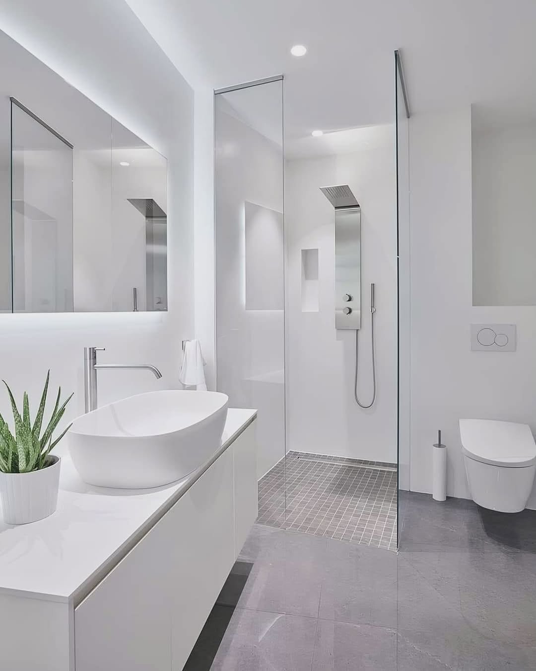 Sleek Modern Clean Bathroom