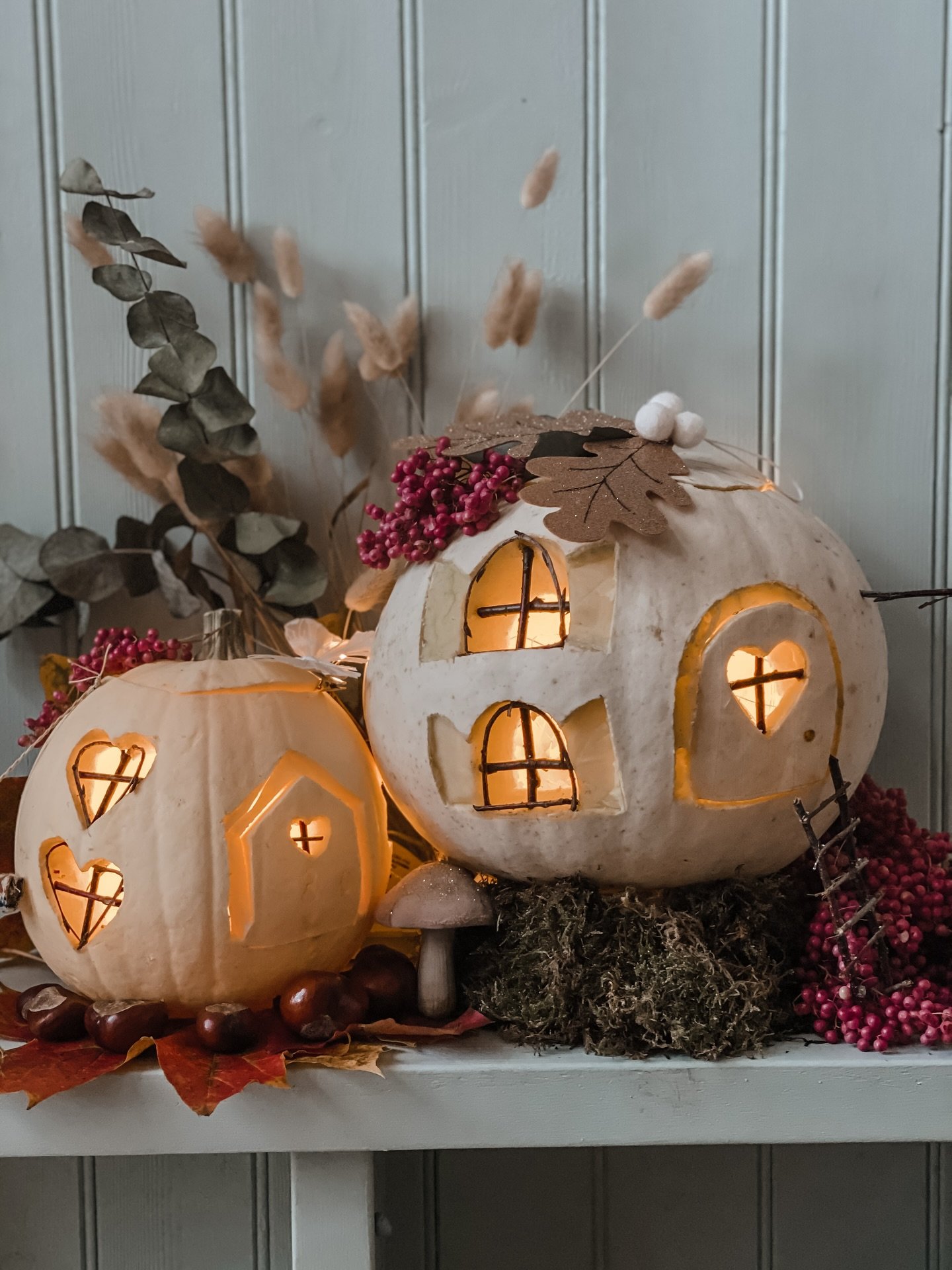 Small Pumpkin Cutouts Instead of a Single Large Face