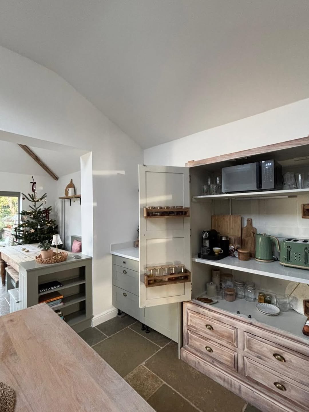 Soft Grey Coffee Cupboard