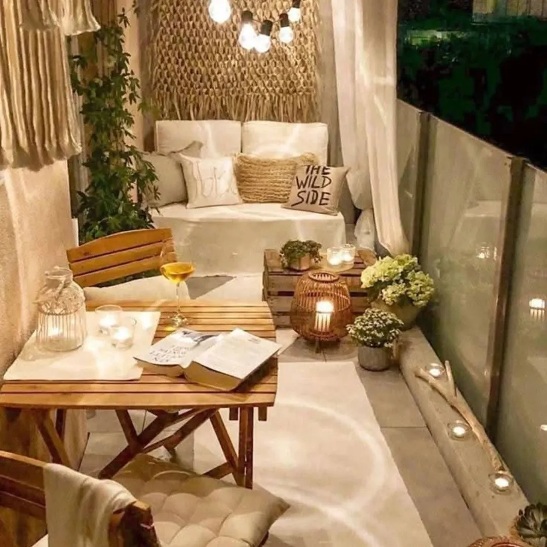 Soft Modern Balcony Lounge