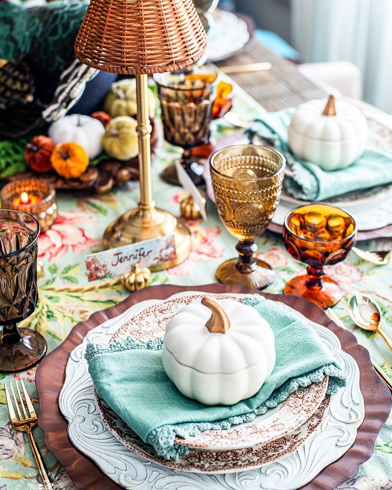 Soft Pastel Thanksgiving Place Setting