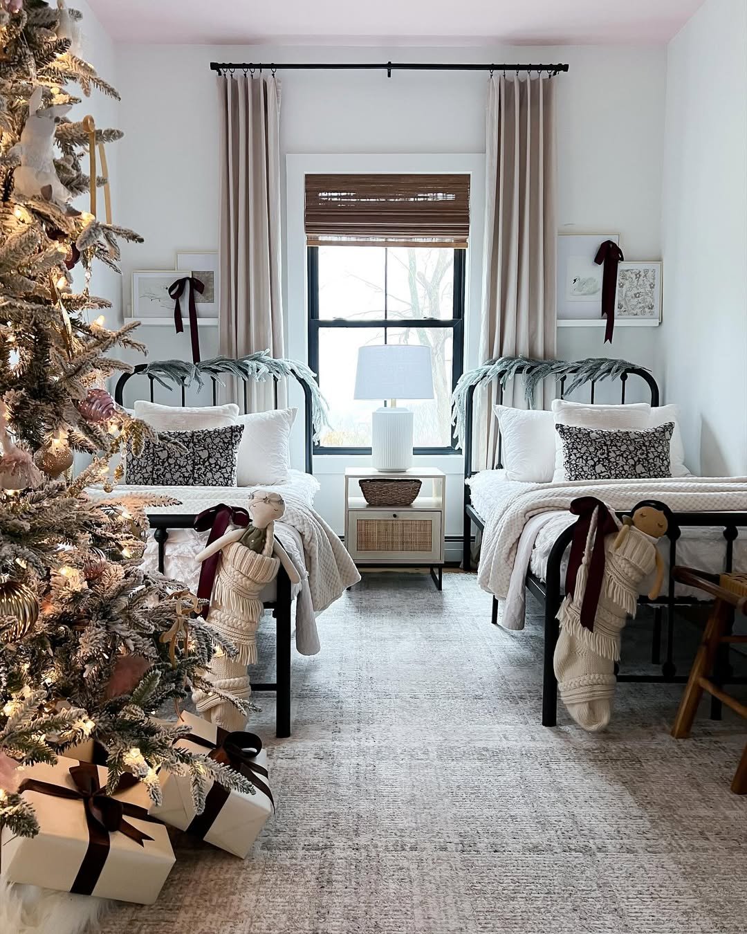 Soft Scandinavian Christmas Bedroom