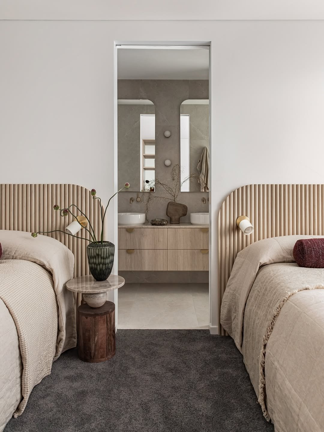 Spa Adjacent Fluted Bedroom for Siblings
