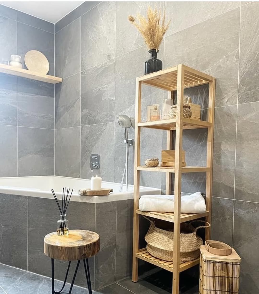 Spa-Like Wooden Rack
