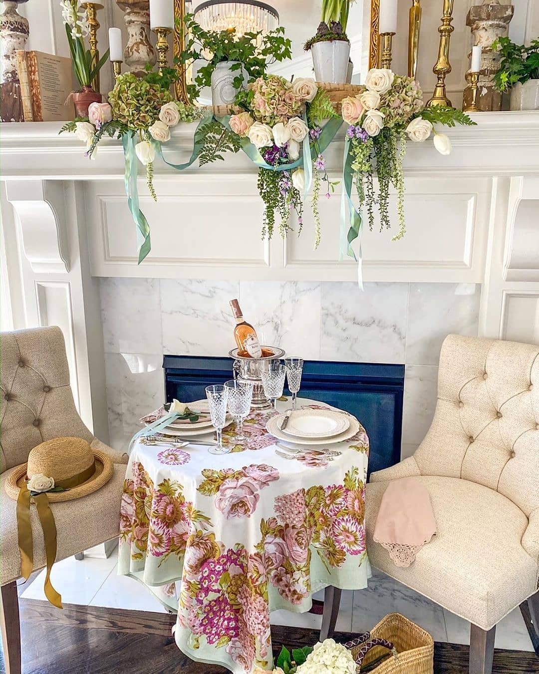 Spring Mantel for a Garden Party 1