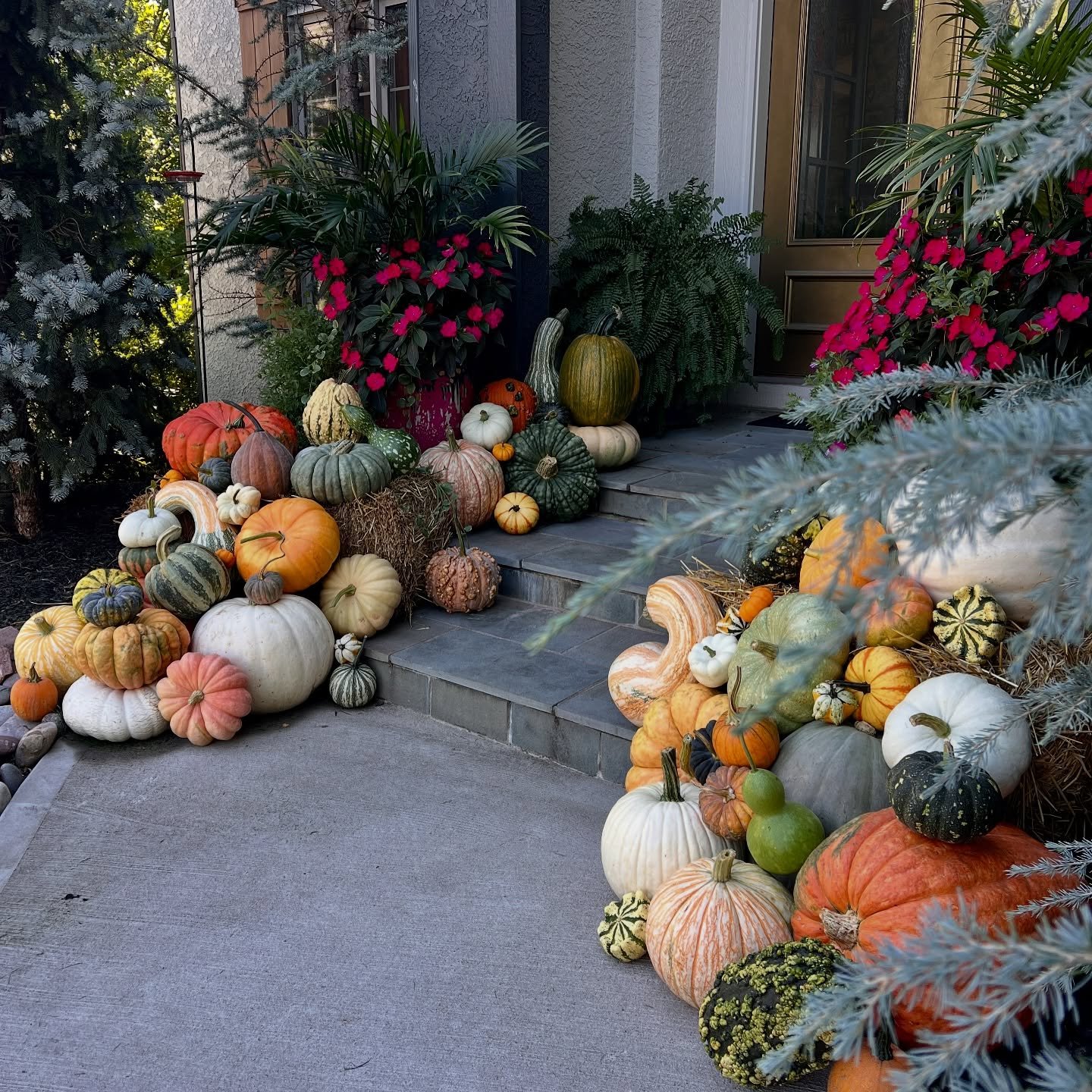 Staircase Pumpkin Display