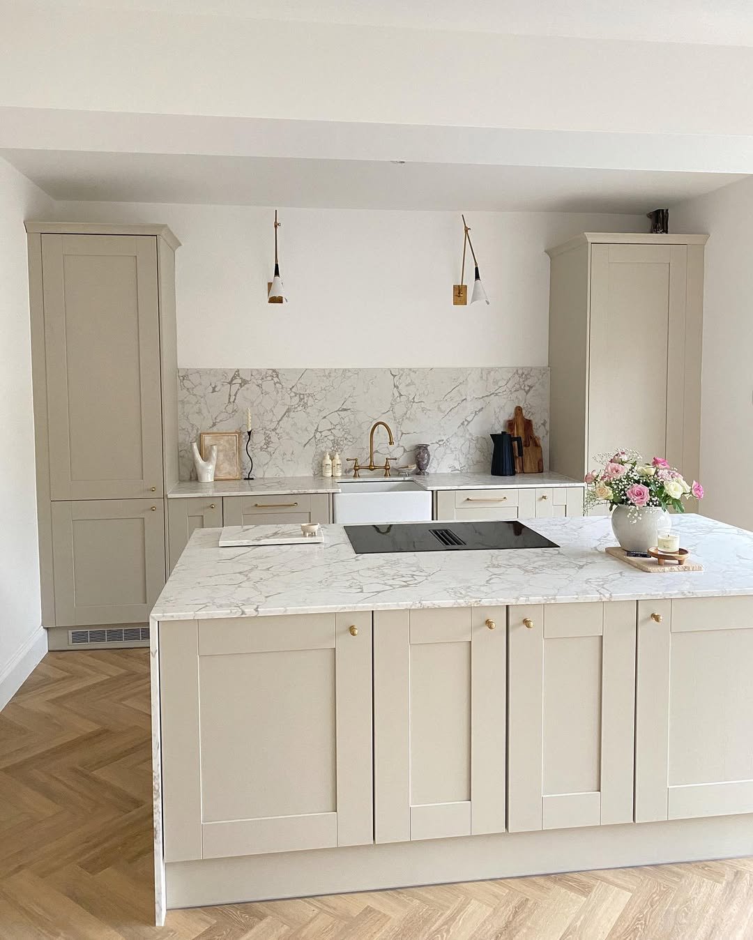 Stone Taupe Shaker Kitchen