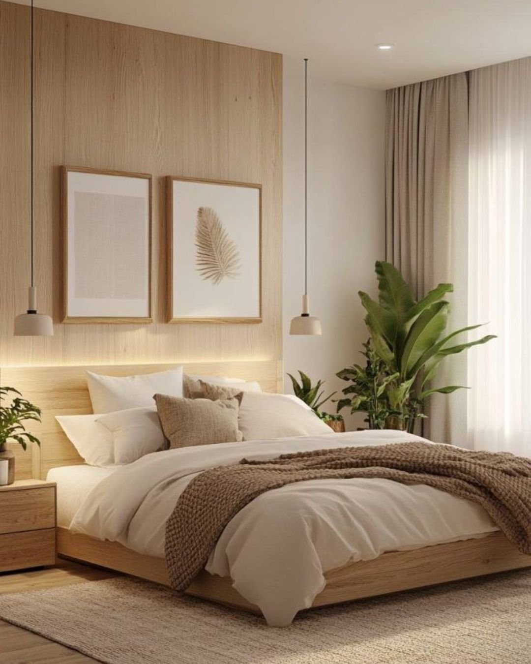 Sunlit Oak Panel Bedroom