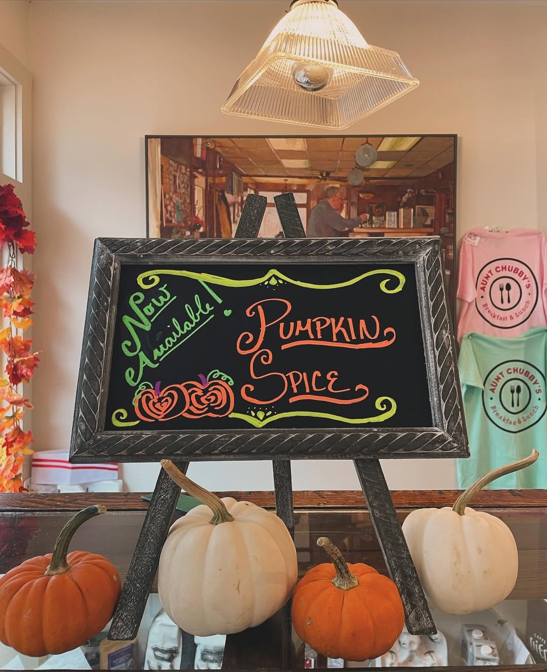 Tabletop Sign for a Pumpkin Spice Counter