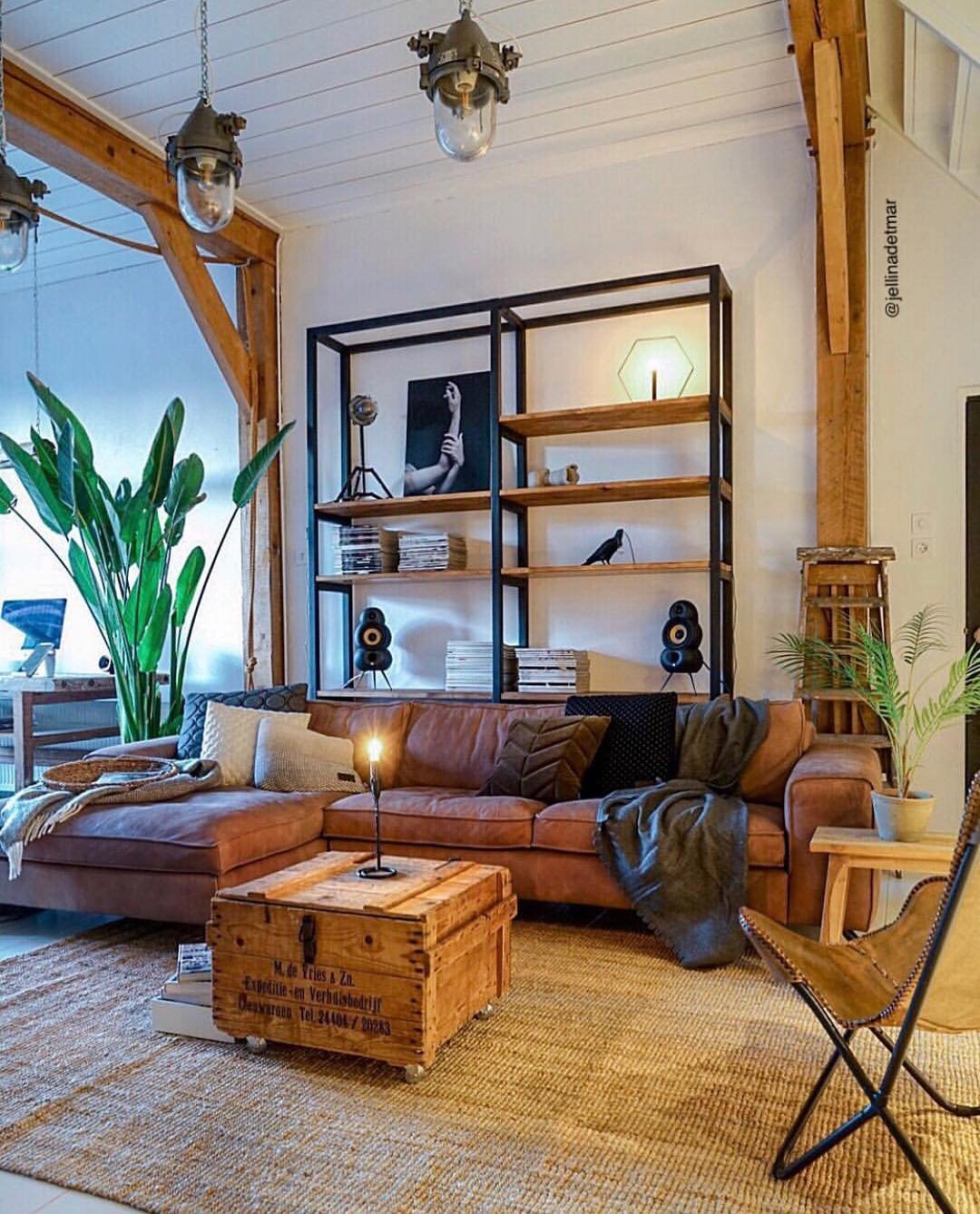 Tan Leather Reading Library