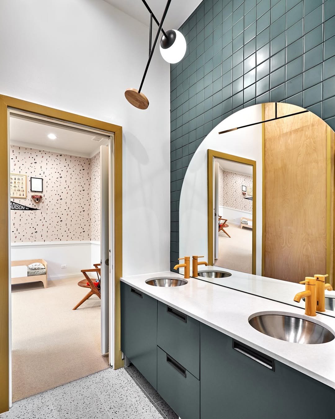 Teal Family Bathroom