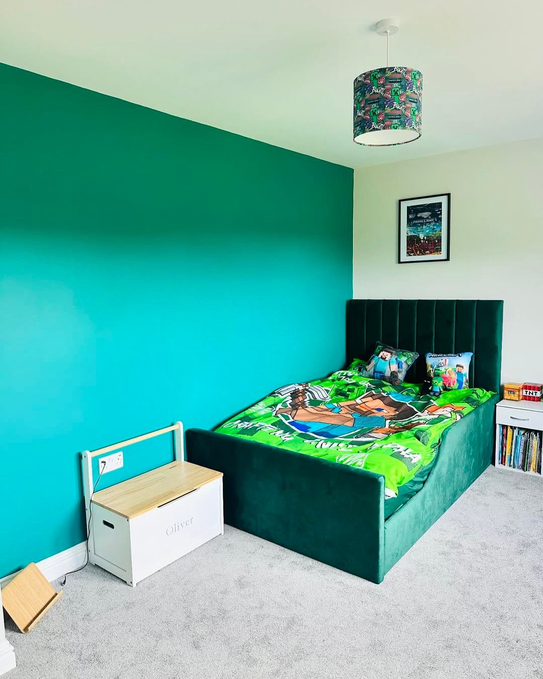 Teal Ombre Accent Wall