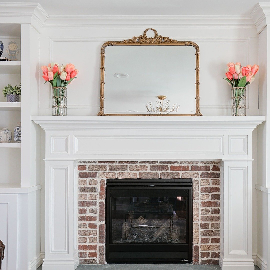 Traditional White Paneled Mantel