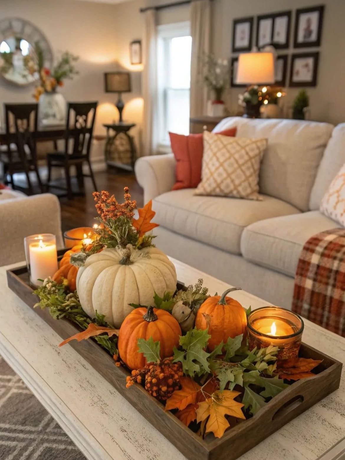 Tray Pumpkin Arrangement