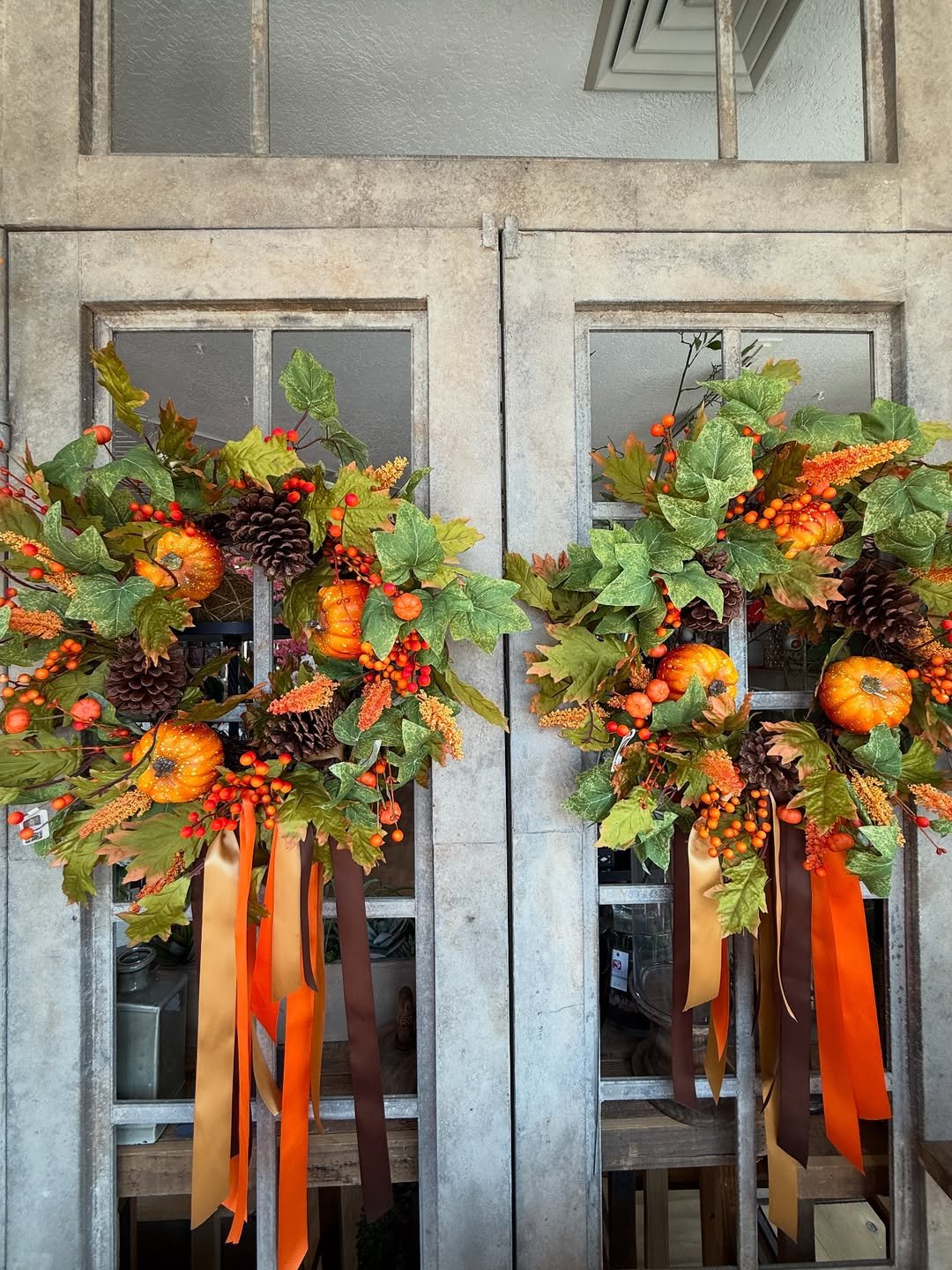 Two Matching Rustic Wreaths for Doors