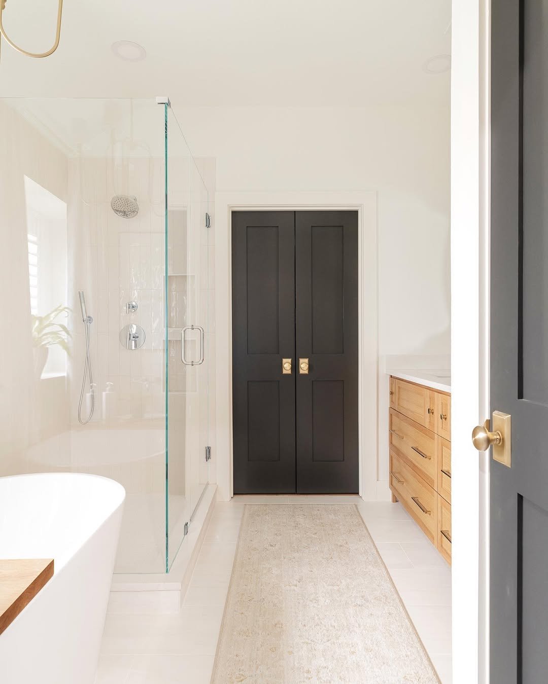 Two Panel Double Bathroom Door
