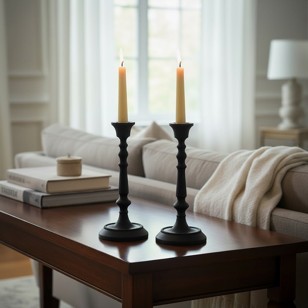 Two Tapered Candlesticks