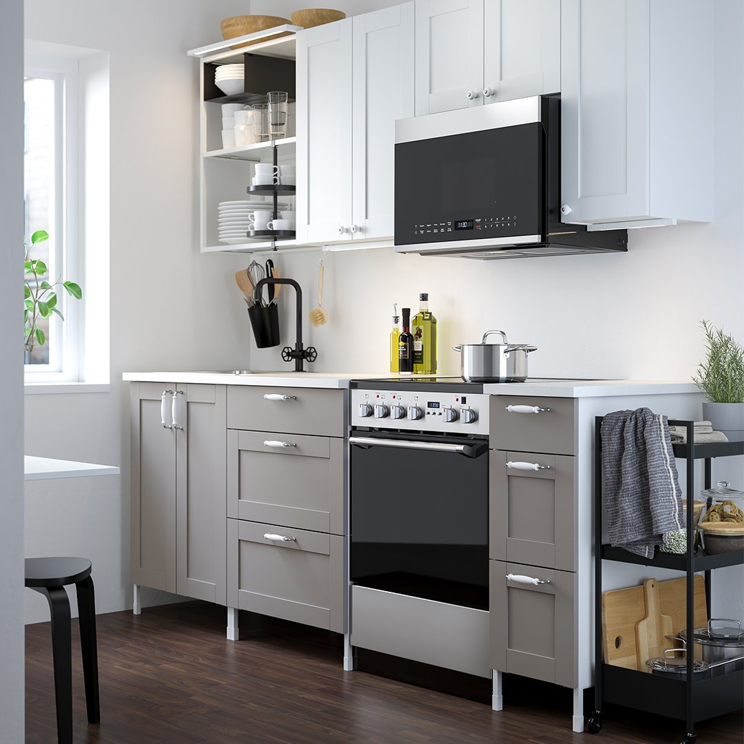 Two-Tone IKEA Shaker Cabinetry