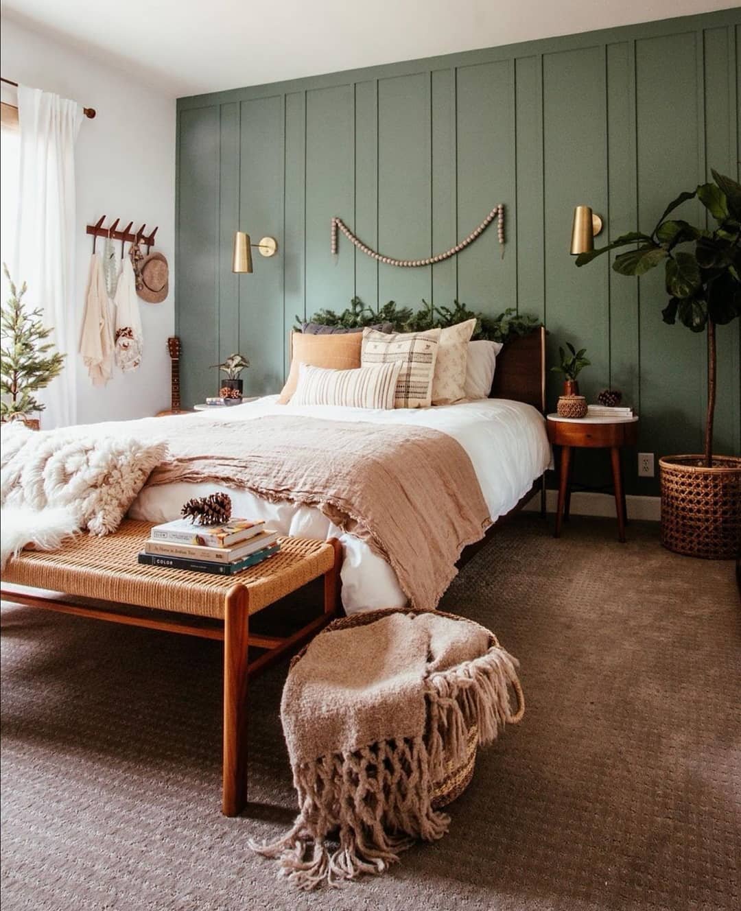 Vertical Board Green Bedroom Scheme