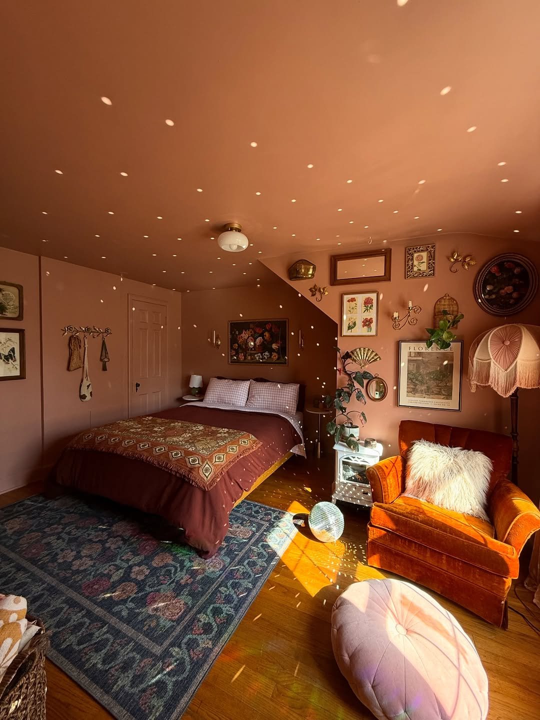Vintage Bedroom with a Cinnamon Glow