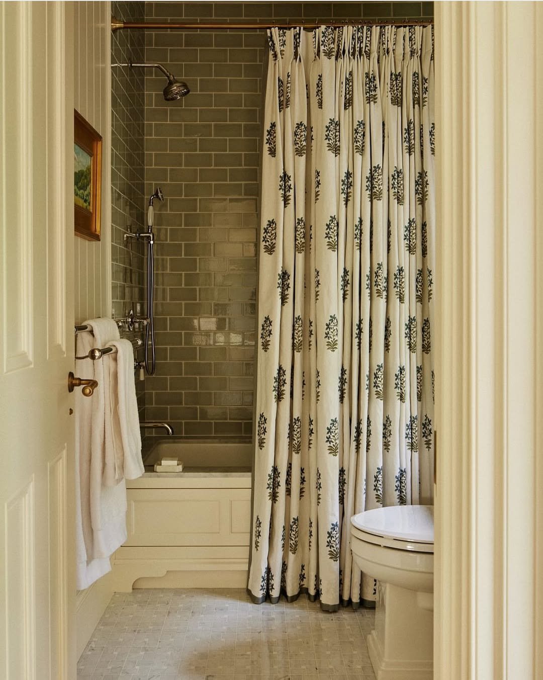 Vintage Botanical Curtain With a Small Print