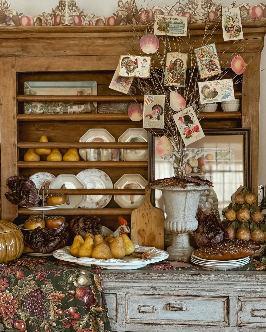 Vintage Hutch for Thanksgiving