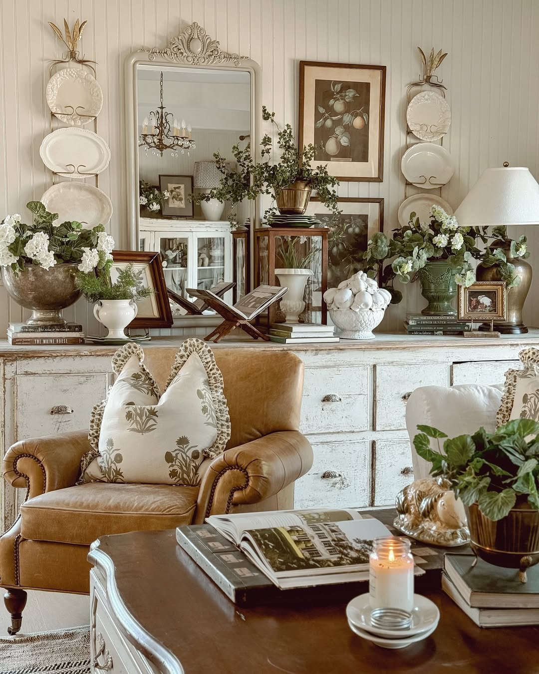 Vintage Plates on Display