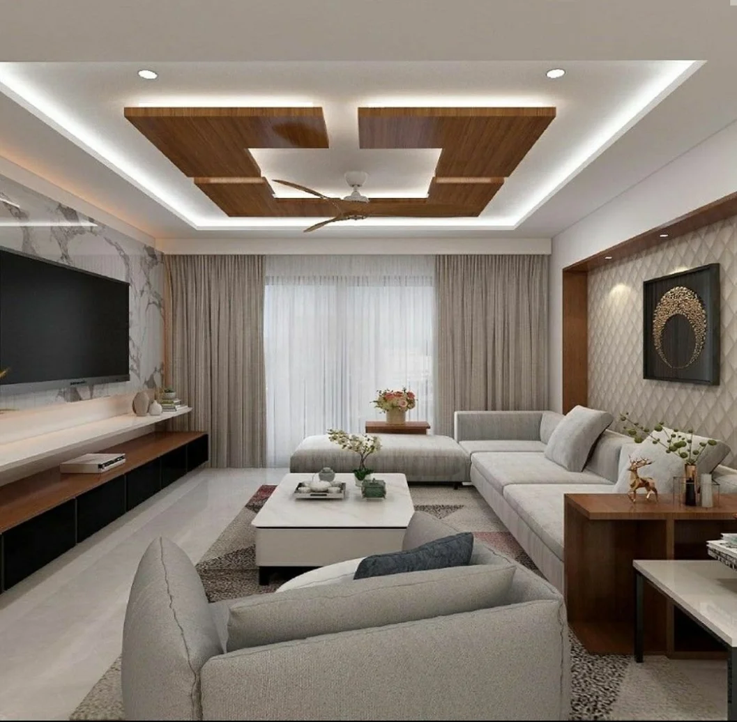 Walnut Recessed Ceiling Drop