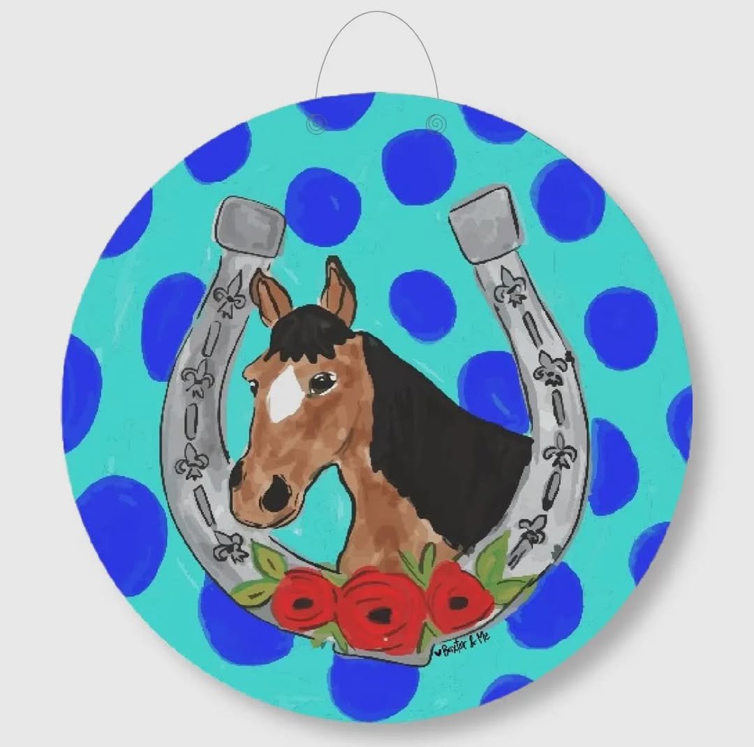 Whimsical Western Horse Sign