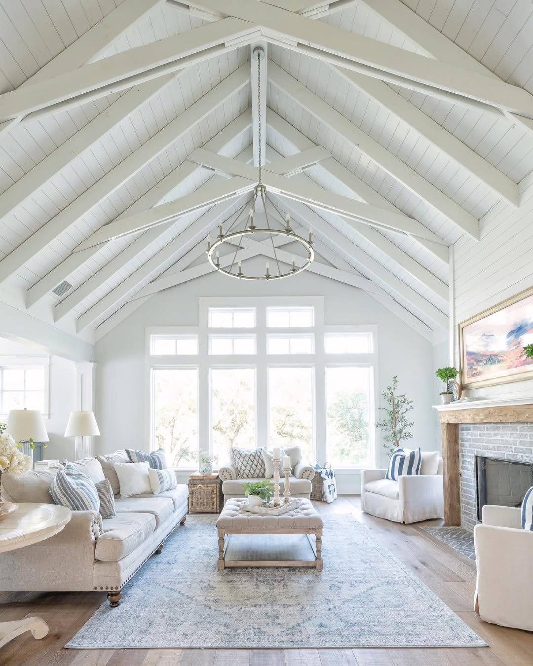 White Barnwood Vaulted Ceiling