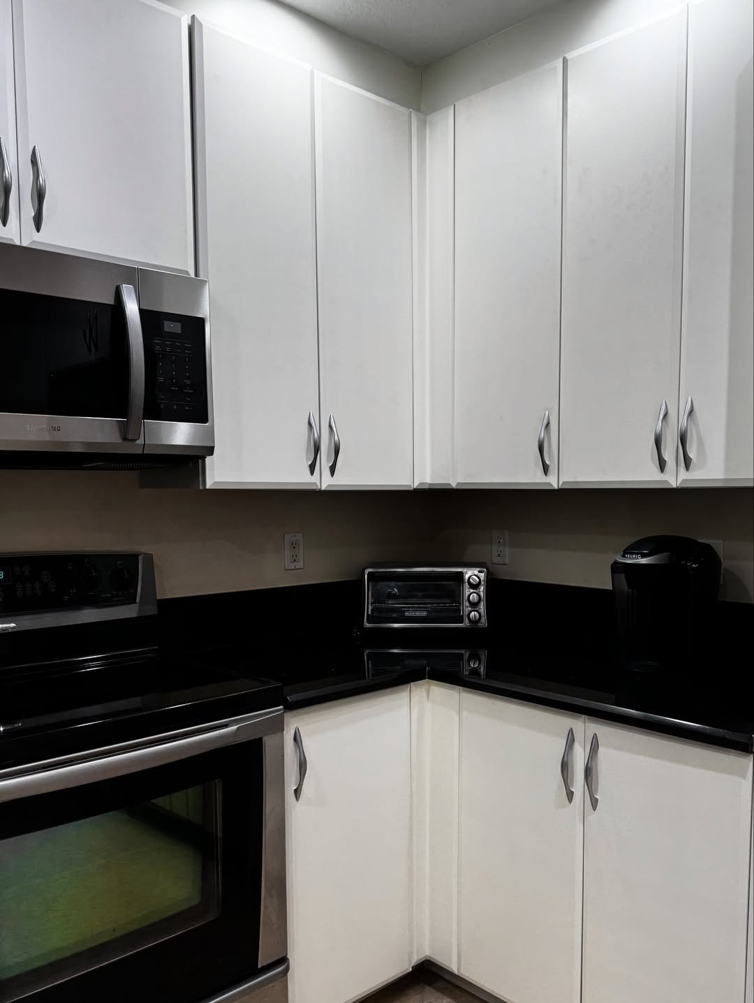 White Cabinets and Dark Counters