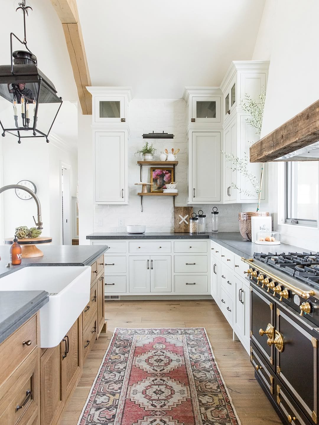 White Farmhouse Kitchens with La Cornue Ranges