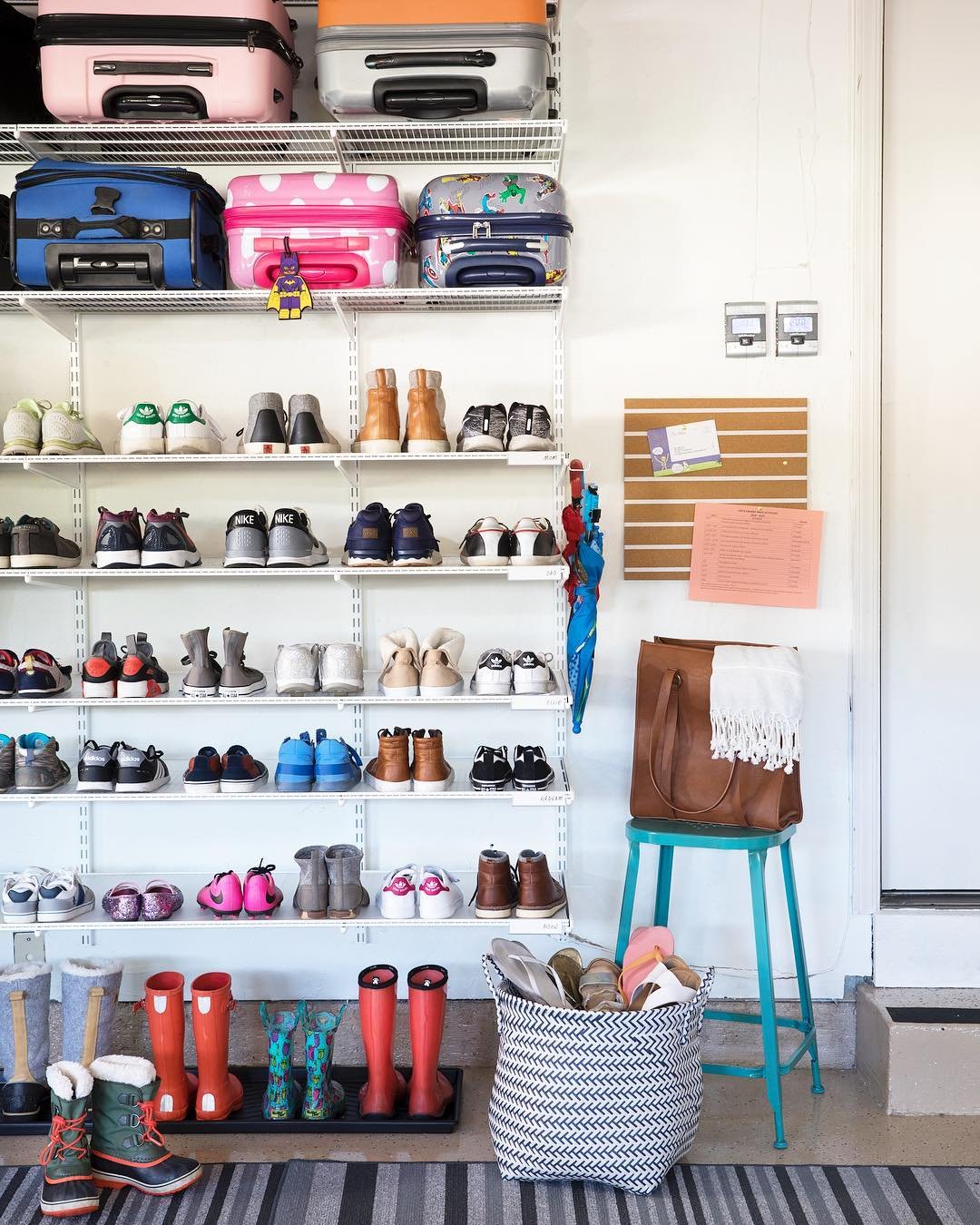 White Tiered Wire Shoe Wall