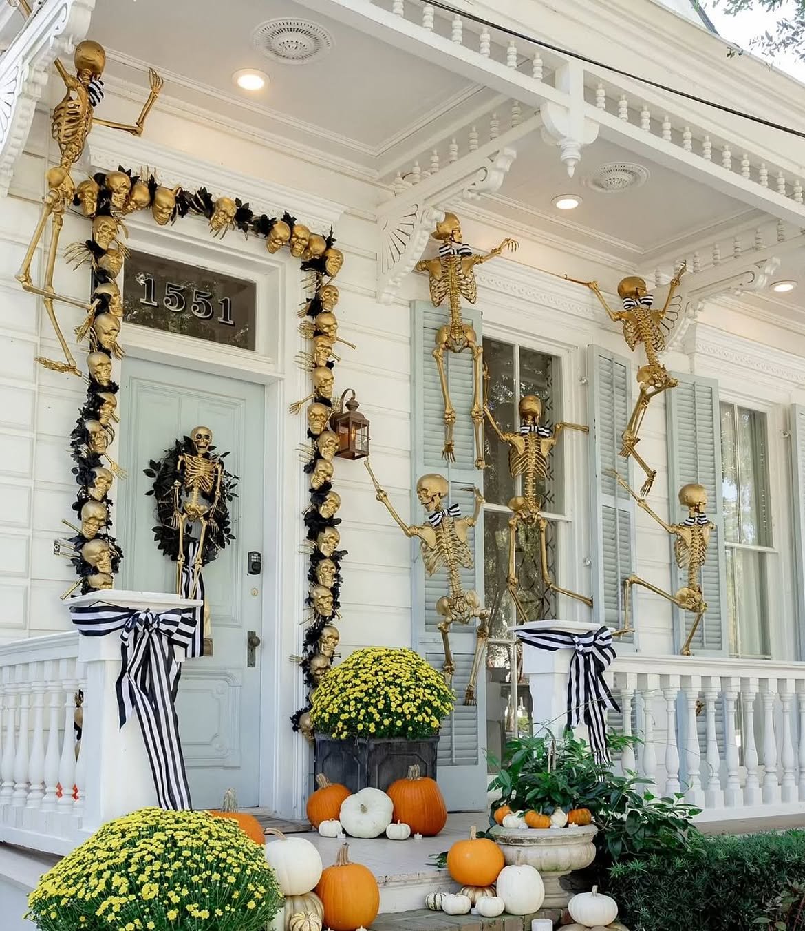 Witch Hat Porch Decor with Ferns and Berries