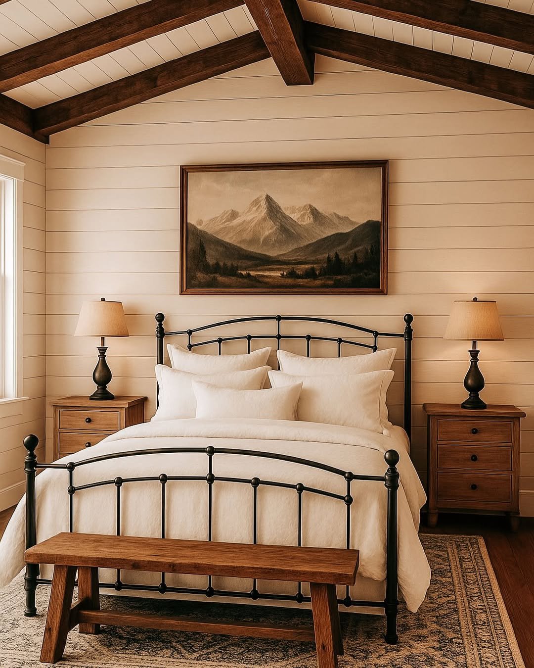 Wood Carved Headboard